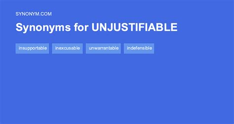 unjustifiable pronunciation|unjustifiable synonym.